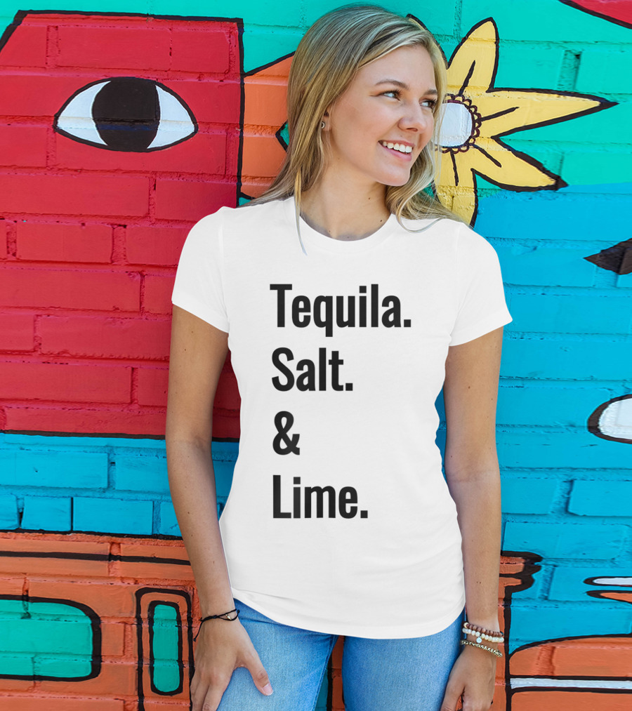Tequila Salt And Lime Mexican Fiesta Outfit Drinker T-Shirt