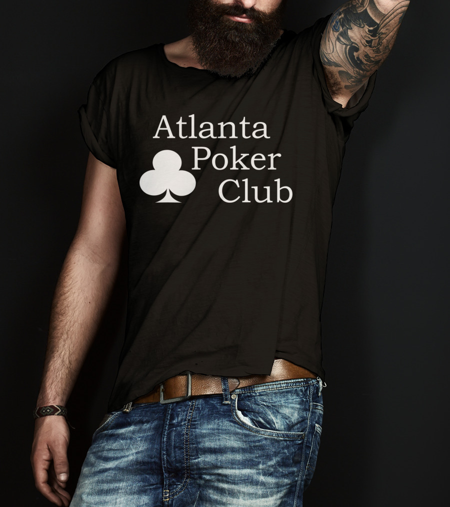Atlanta Poker Club Classic Big White Club T-Shirt
