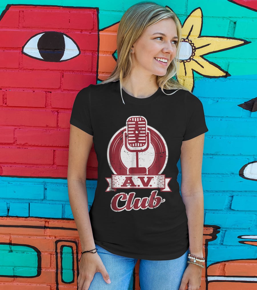 A.V. Club Vintage Microphone Emblem T-Shirt