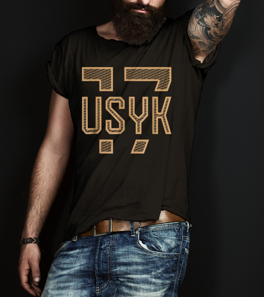 Usyk Fan Club Oleksandr Usyk Graphic Block Text T-Shirt