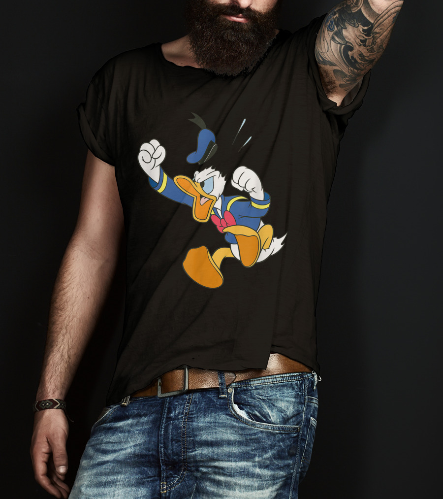 Disney Donald Duck Fit Of Anger Classic Character Pose T-Shirt
