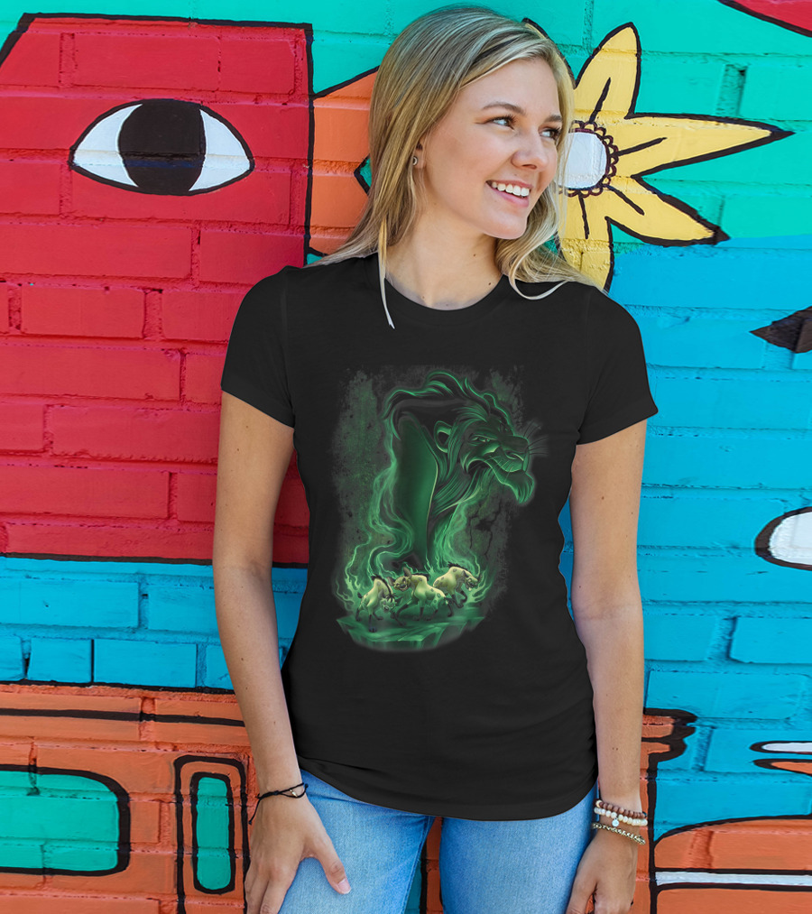 Disney Lion King Scar And Hyenas Green Smoke T-Shirt