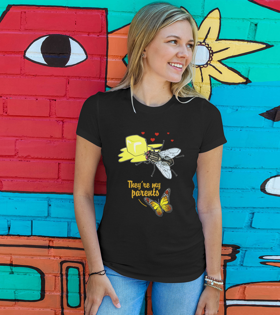 They're My Parents Funny Butter Fly Butterfly T-Shirt