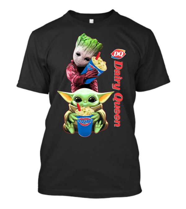 DQ Dairy Queen Baby Yoda Groot Blizzard T-Shirt
