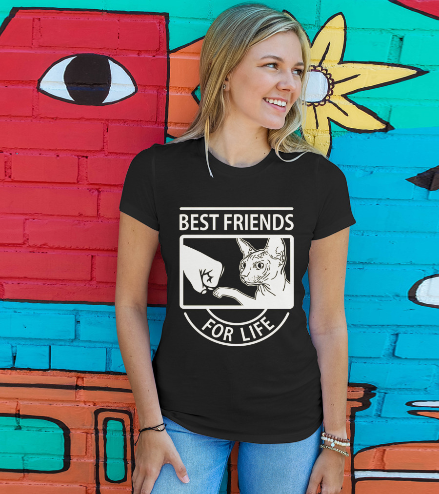 Best Friends For Life Fist Bump Cat T-Shirt