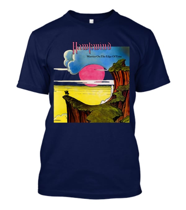 Hawkwind Warrior On The Edge Of Time Cliff Sunset Scene T-Shirt