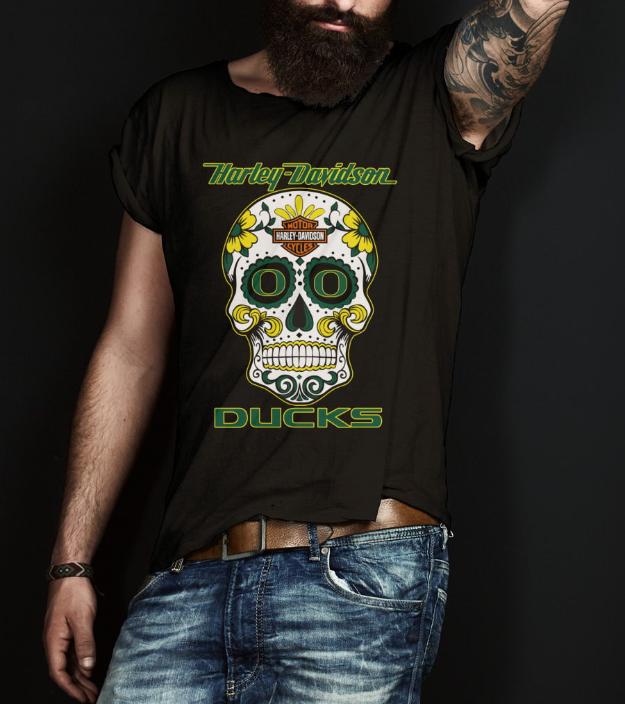 Harley Davidson Motor Cycles Ducks Oregon Hd0305 T-Shirt