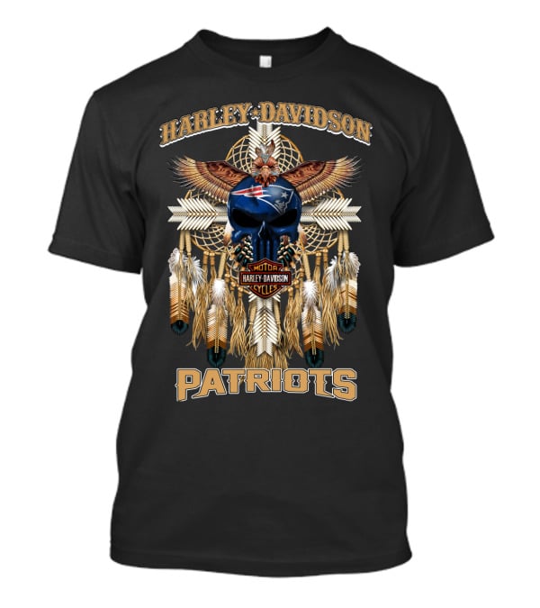 Harley Davidson Patriots Native New England Cycles T-Shirt