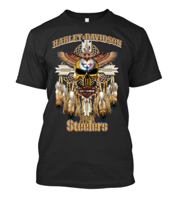 Harley Davidson Steelers Motorcycles Dreamcatcher T-Shirt