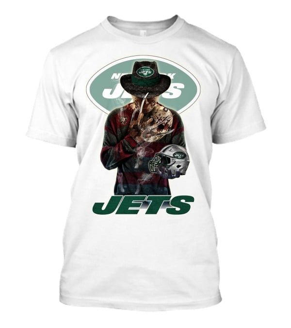 Jason Voorhees New York Jets Freddy Krueger Crossover NFL Football Fan T-Shirt