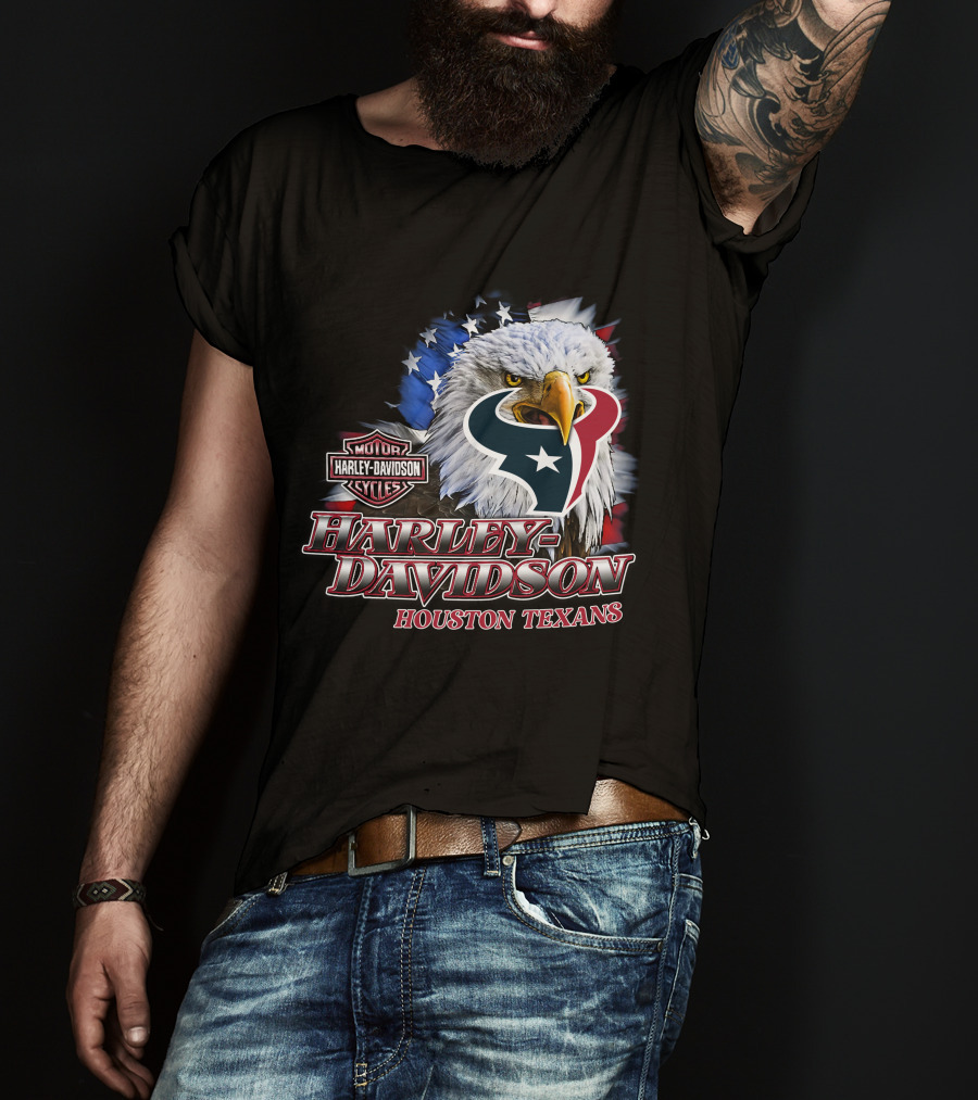 Houston Texans Harley Davidson Nfl Eagles T-Shirt