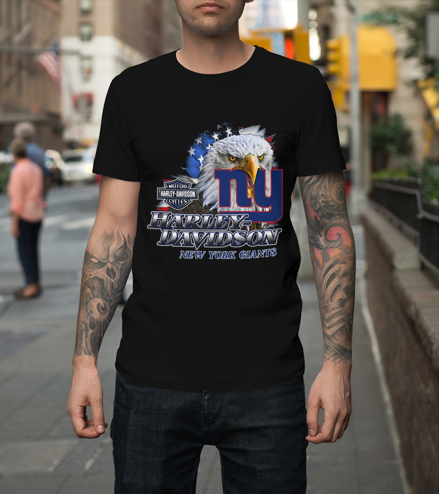 Harley Davidson New York Giants Nfl Eagles T-Shirt