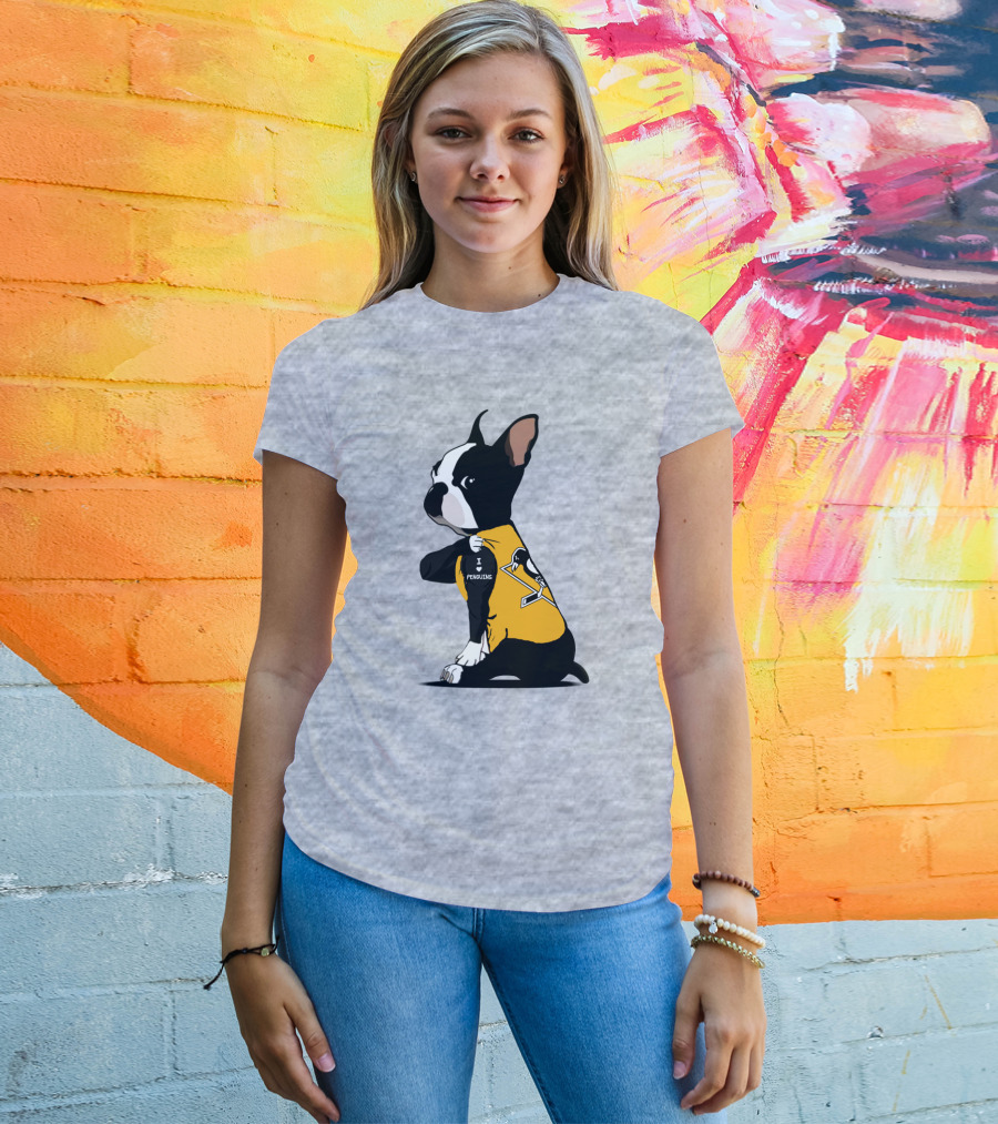 Pittsburgh Penguins Bulldog Hockey Fan Love T-Shirt