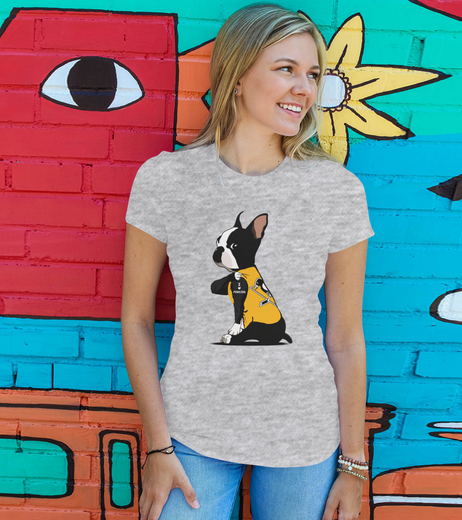 Pittsburgh Penguins Bulldog Hockey Fan Love T-Shirt