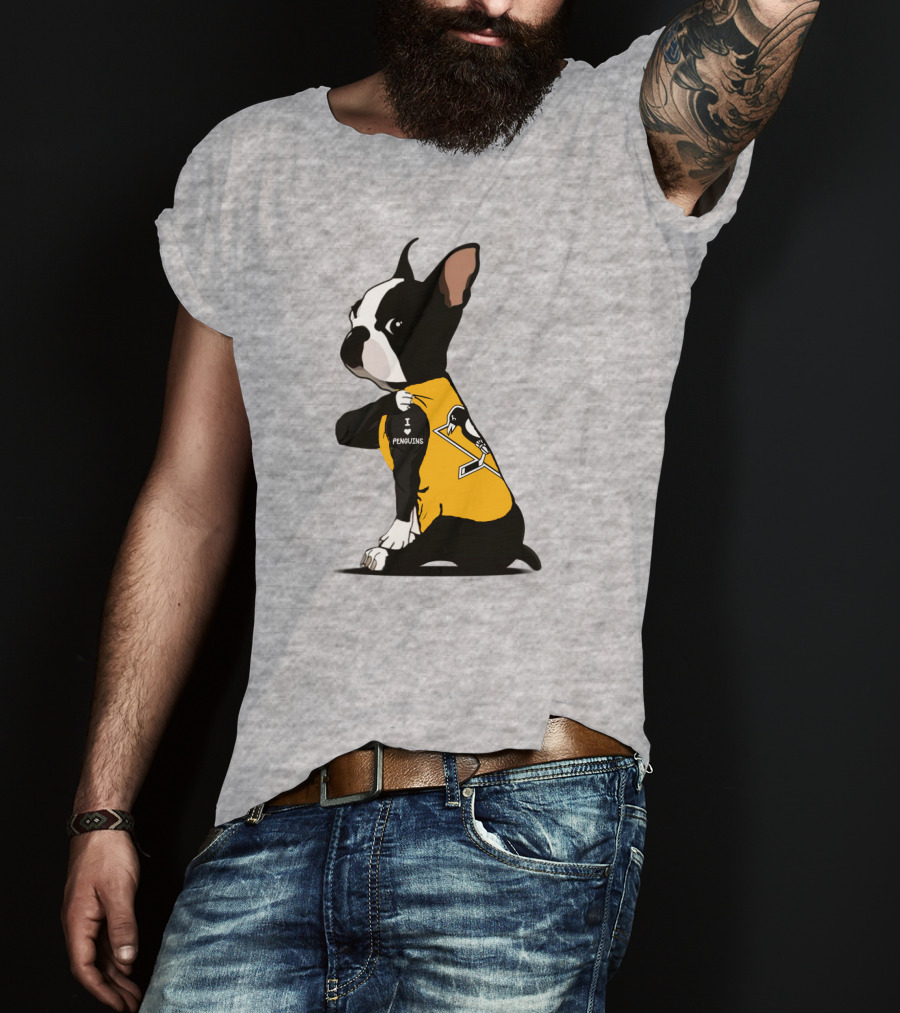 Pittsburgh Penguins Bulldog Hockey Fan Love T-Shirt