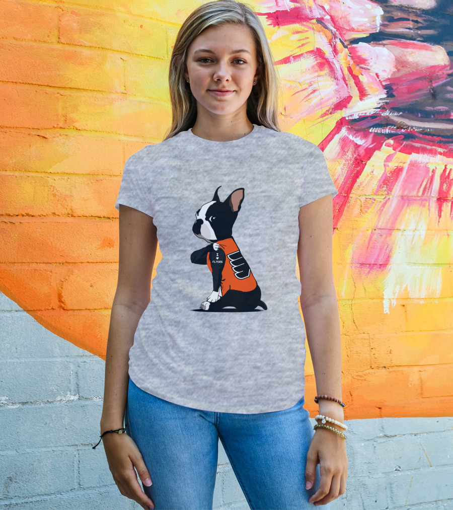 Philadelphia Flyers Bulldog I Love Flyers T-Shirt