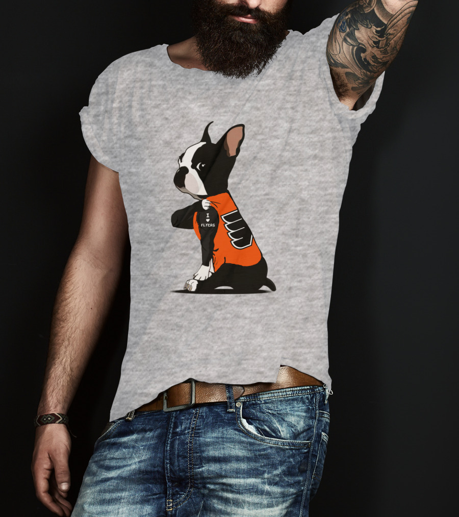 Philadelphia Flyers Bulldog I Love Flyers T-Shirt