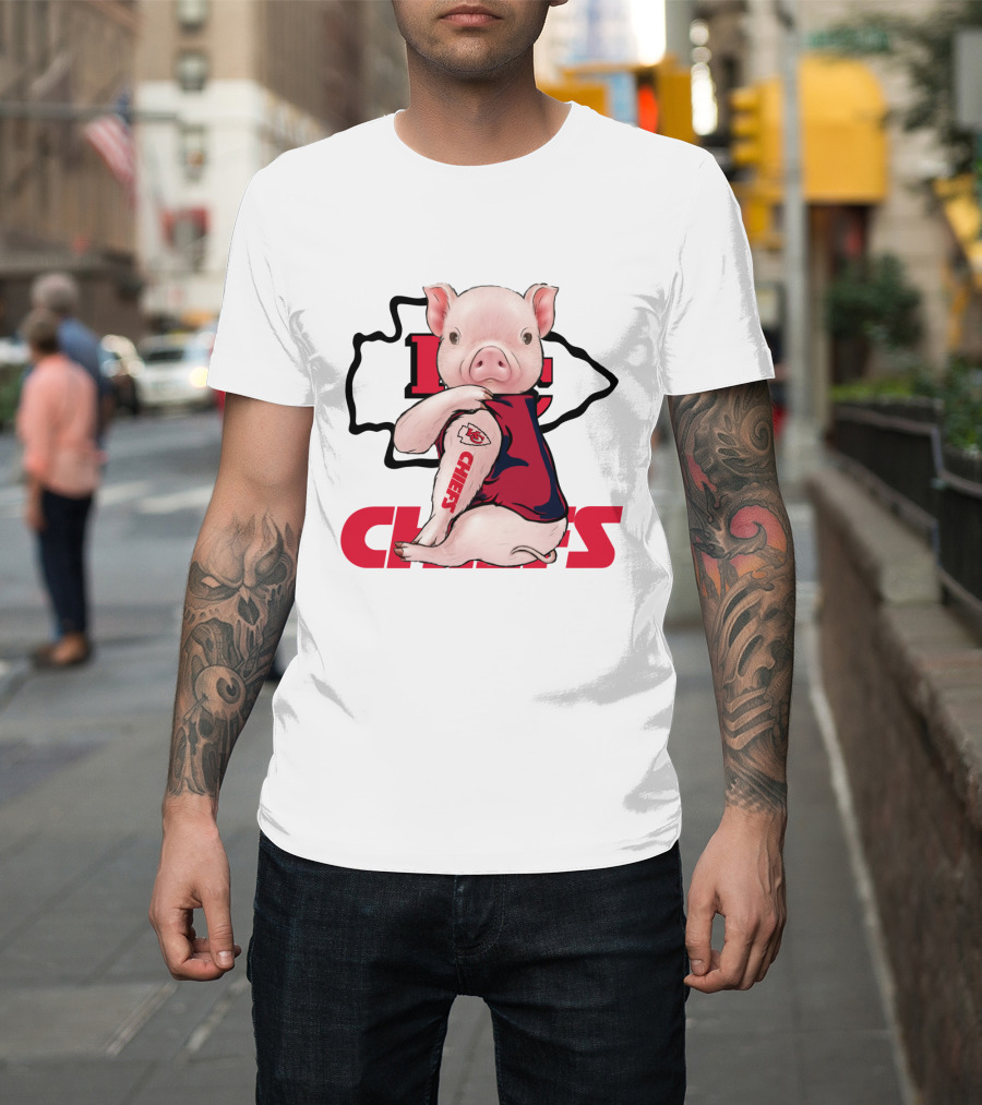 Pig Chiefs Kansas City Football Fan Animal T-Shirt