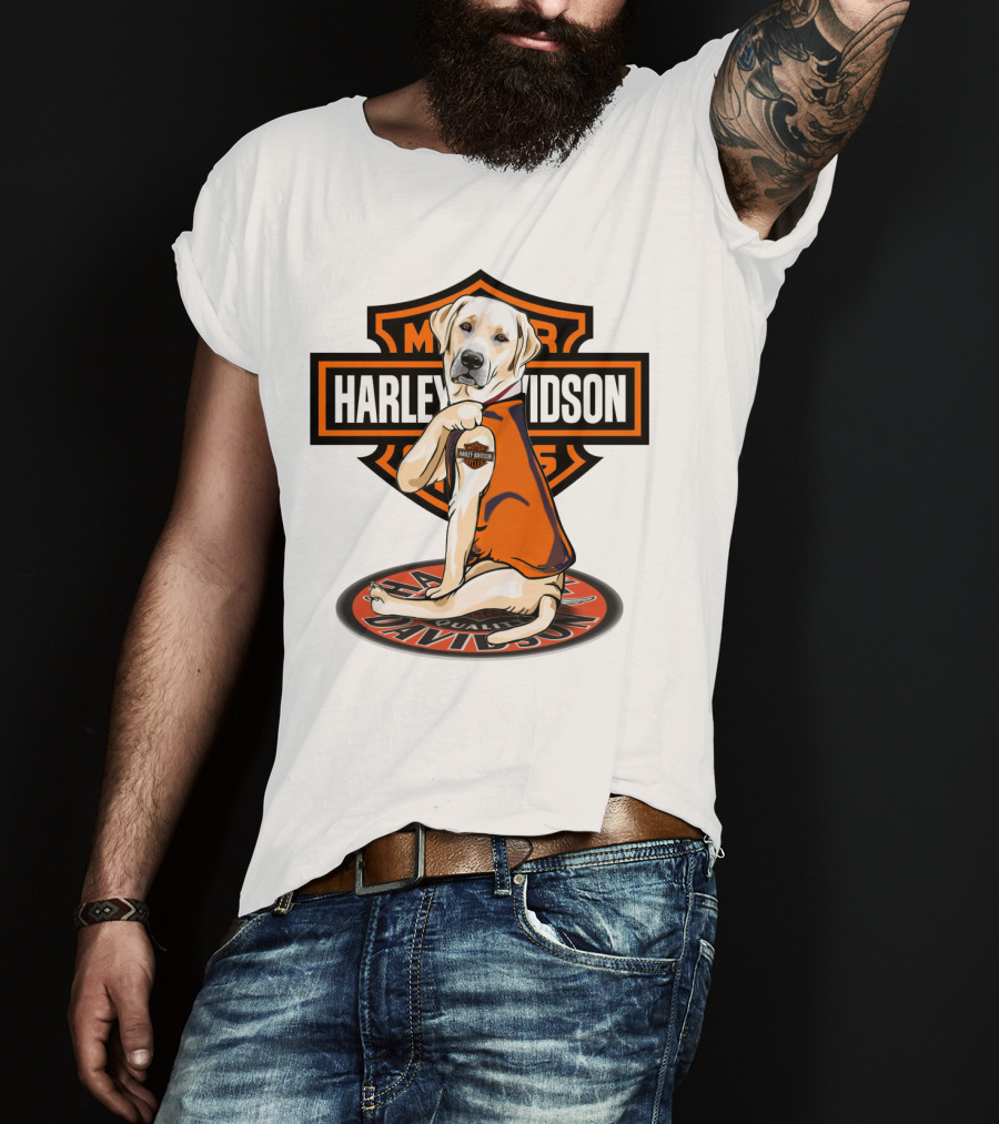 Harley Davidson Labrador Retriever Motorcycles T-Shirt