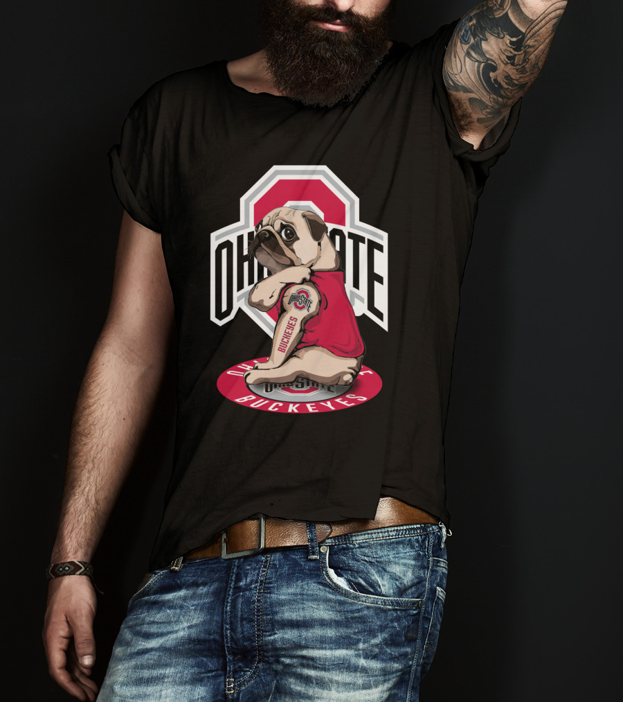 Ohio State Buckeyes Pug T-Shirt