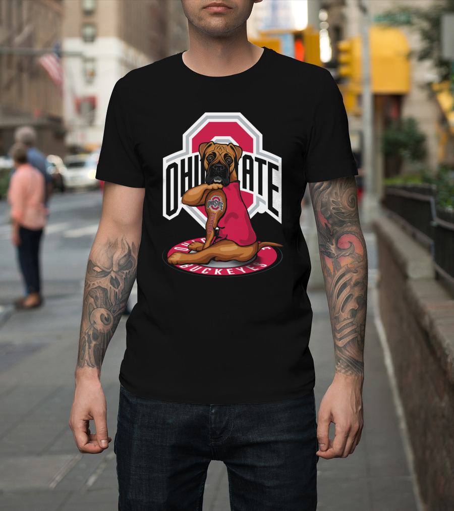Ohio State Buckeyes Dog In T-Shirt