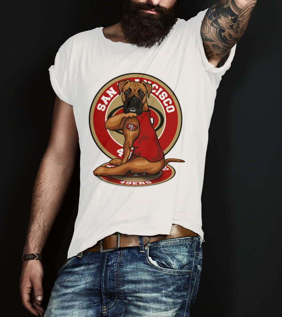 San Francisco 49ers Boxer Dog Nfl Team T-Shirt