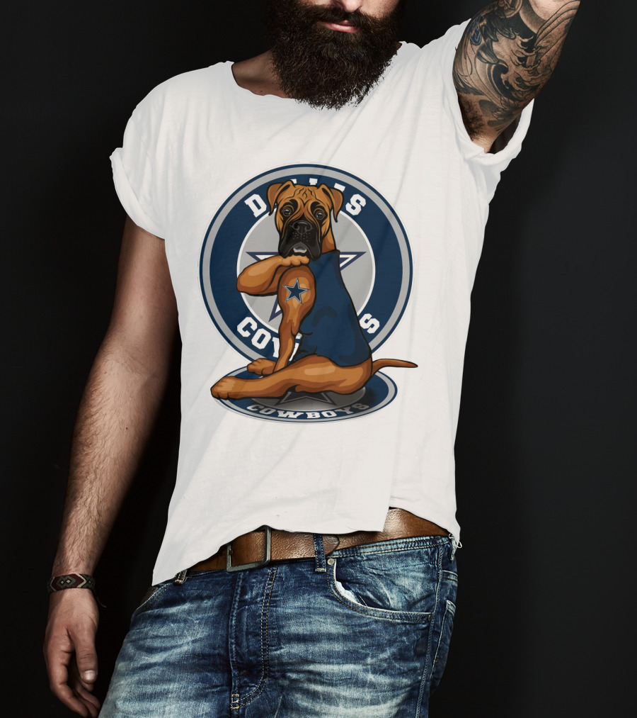 Dallas Cowboys Boxer Dog Star T-Shirt
