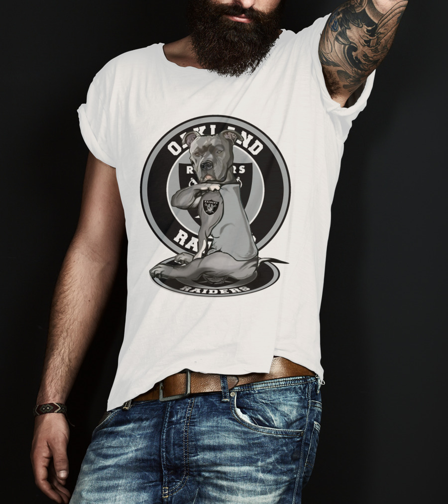 Oakland Raiders Pitbull Fan T-Shirt