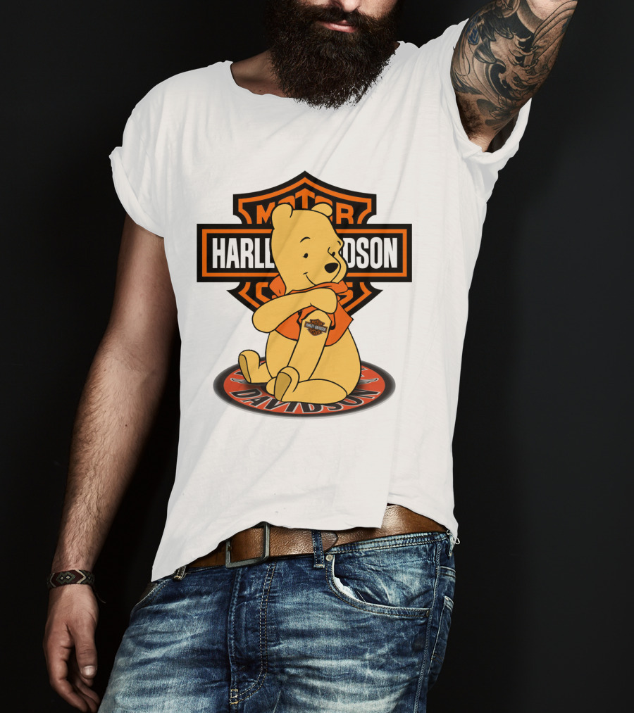 Harley Davidson Pooh Bear Iconic Motor Style T-Shirt