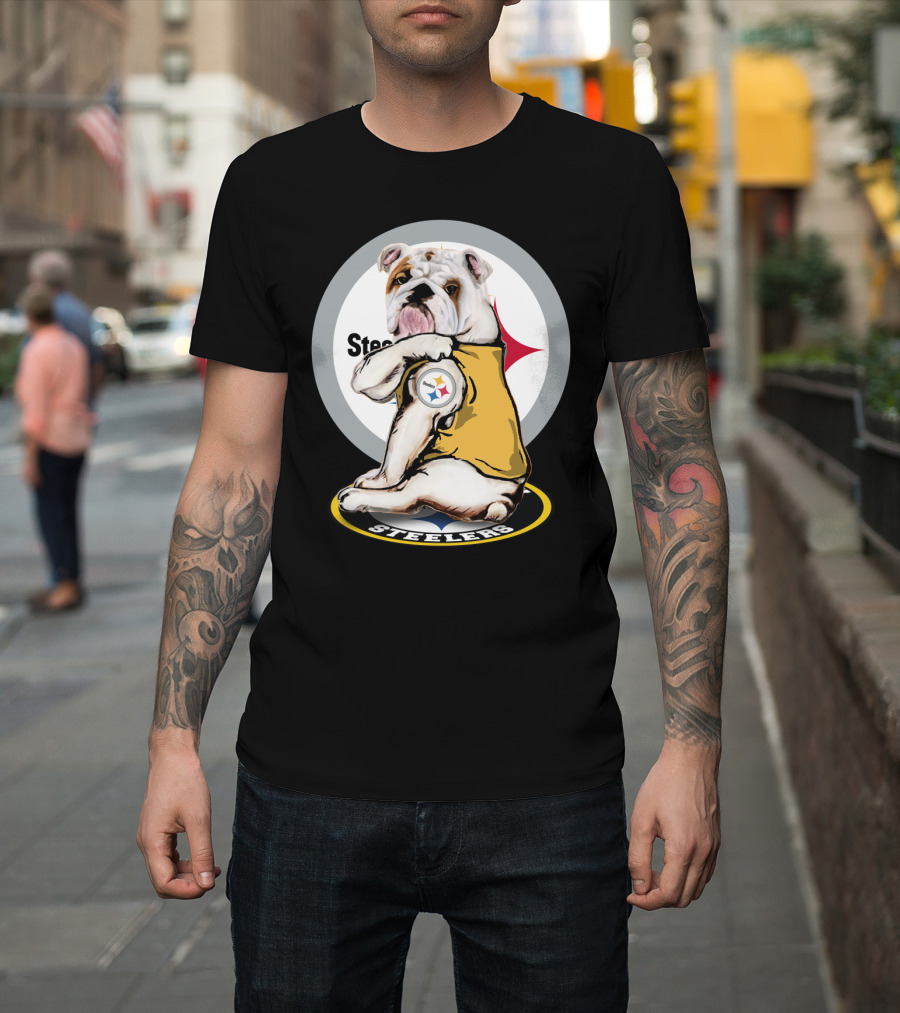 Steelers Bulldog Steelers Football T-Shirt