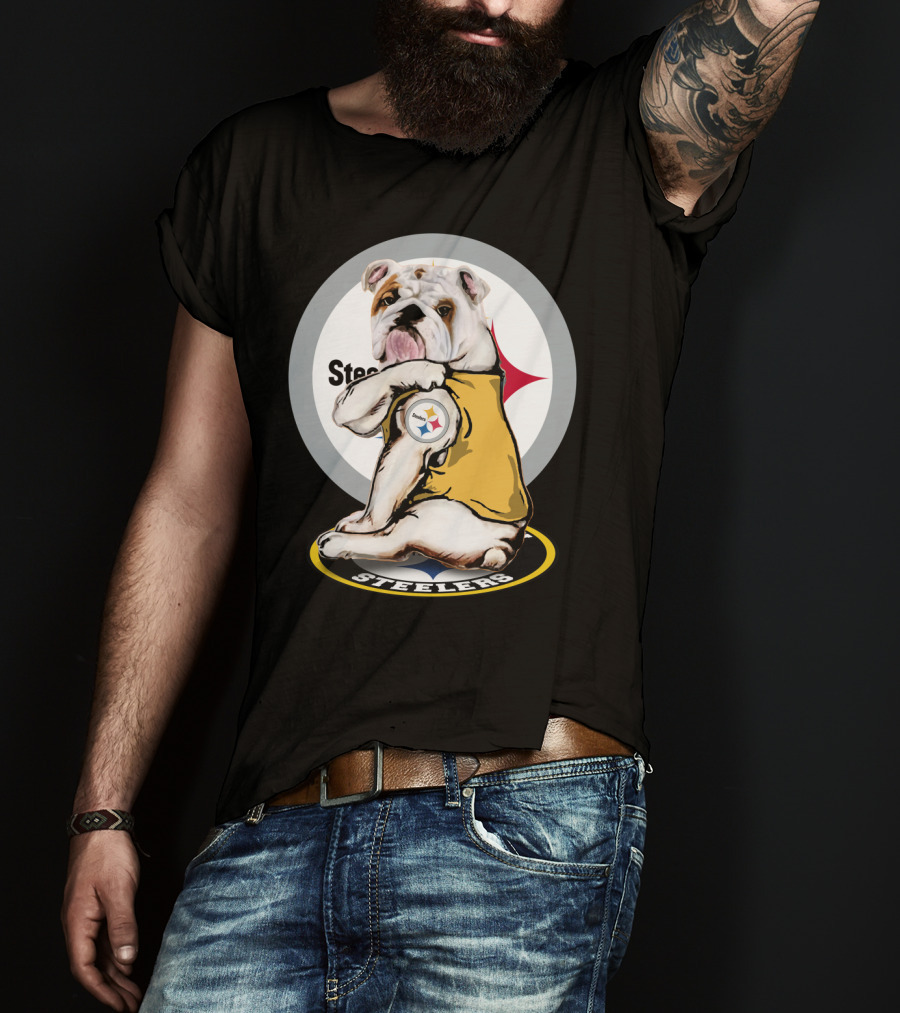 Steelers Bulldog Steelers Football T-Shirt