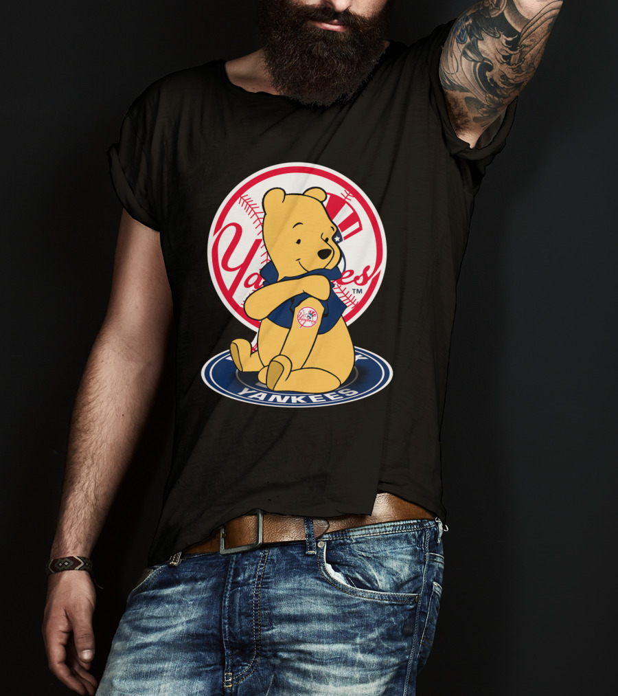 Yankees Pooh Bear Baseball Mashup T-Shirt