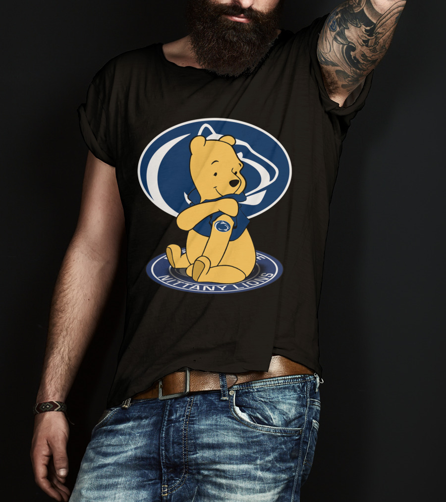 Pooh Bear Penn State Nittany Lions Fan Emblem T-Shirt