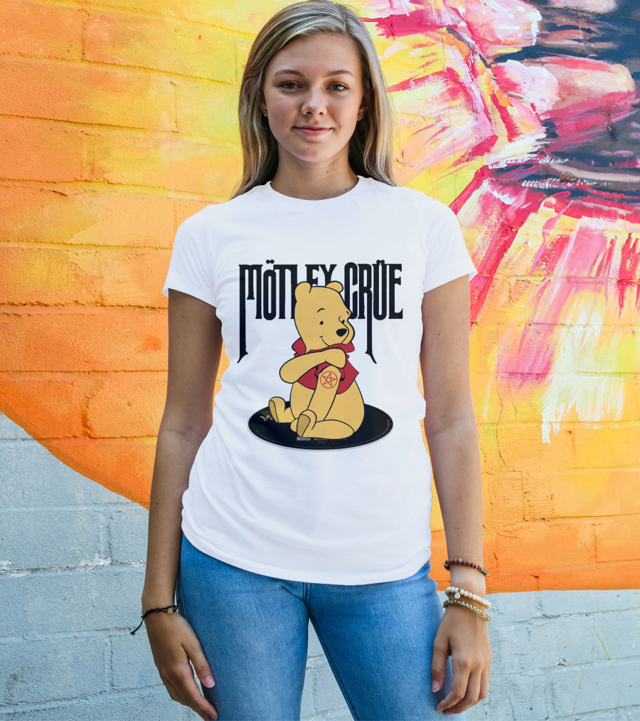 Mötley Crüe Pooh Bear Pentagram Tattoo T-Shirt
