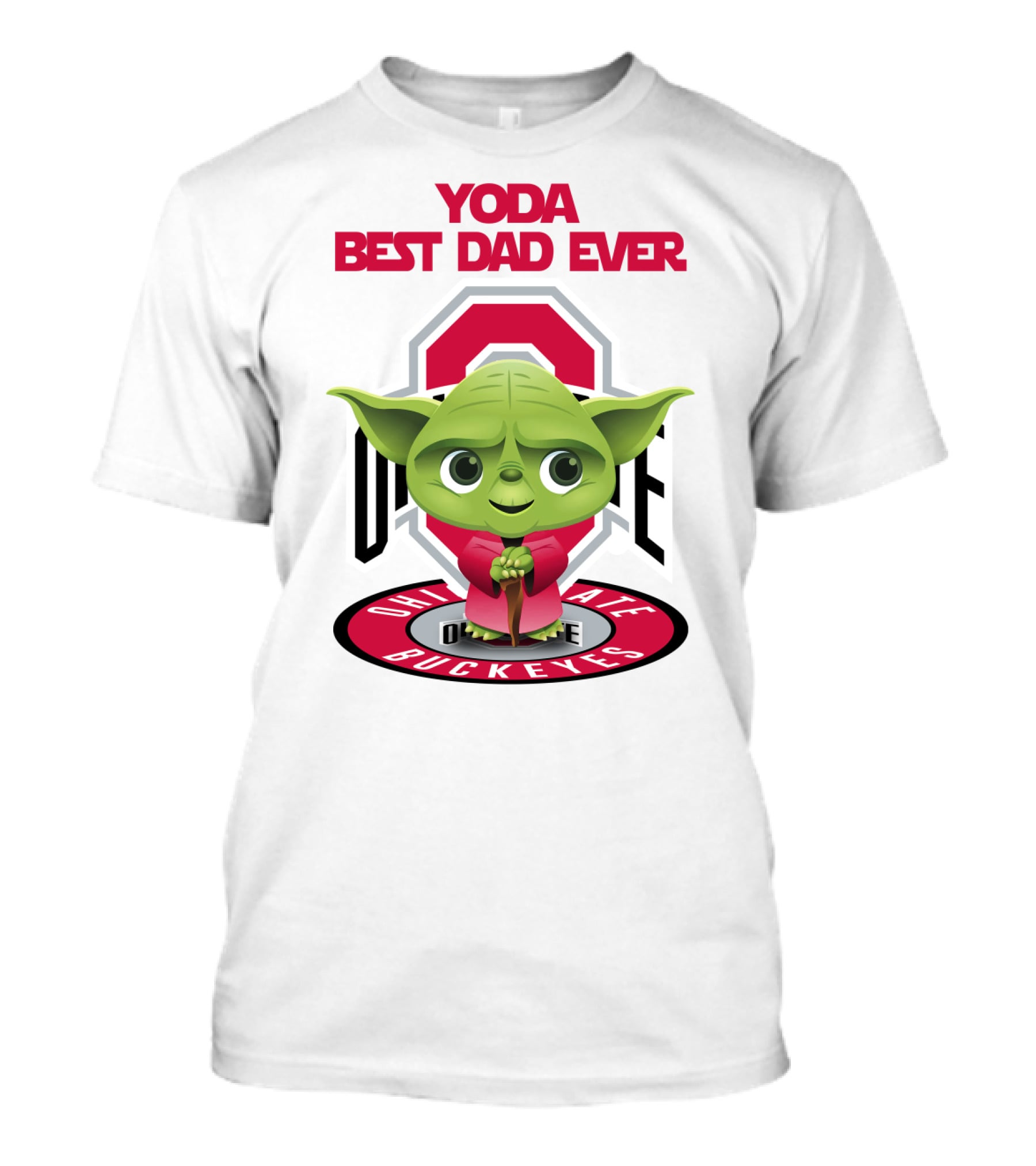 Yoda Best Dad Ever Ohio State Buckeyes T-Shirt