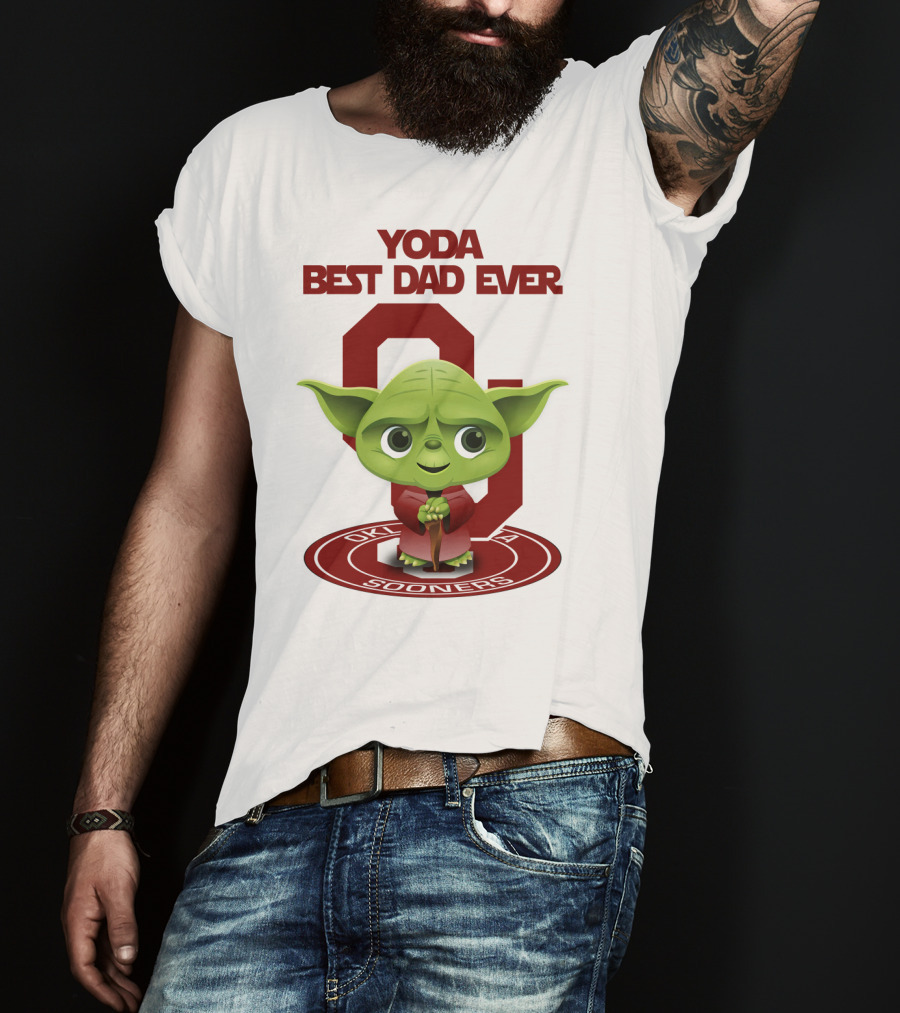 Yoda Best Dad Ever Oklahoma Sooners T-Shirt