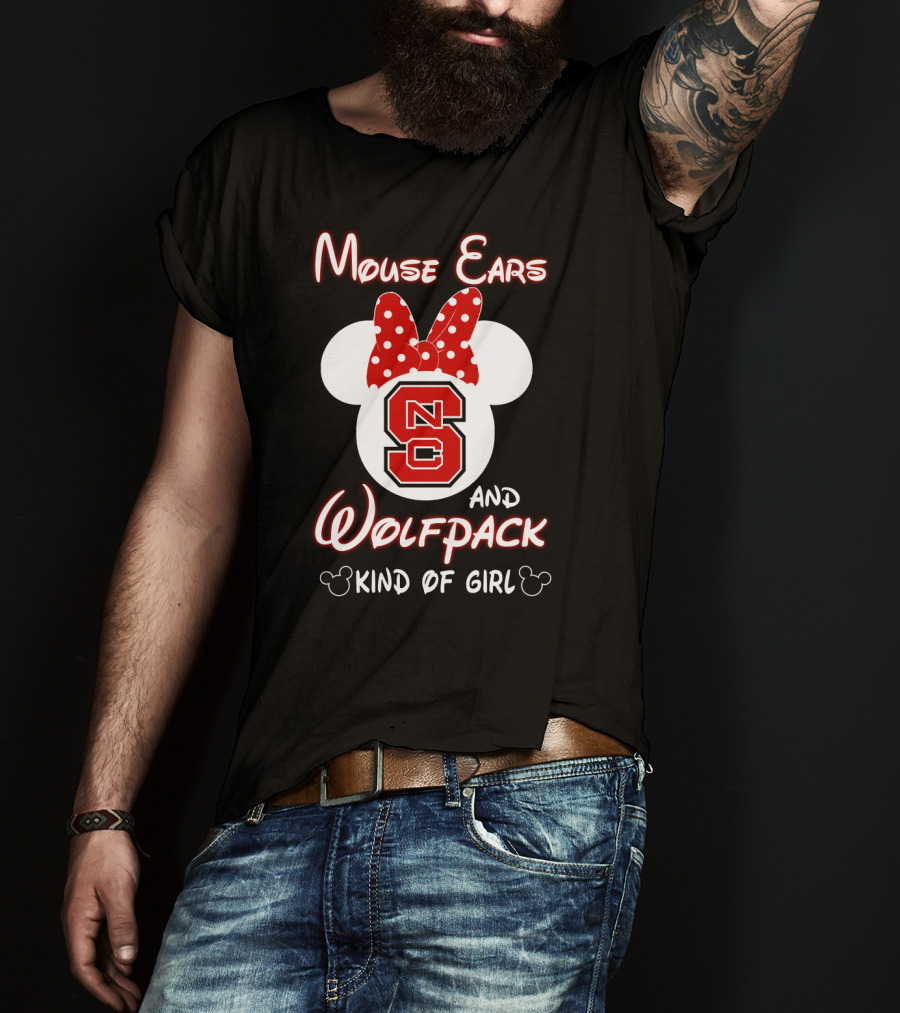 Mouse Ears And Wolfpack Kind Of Girl Nc S T-Shirt