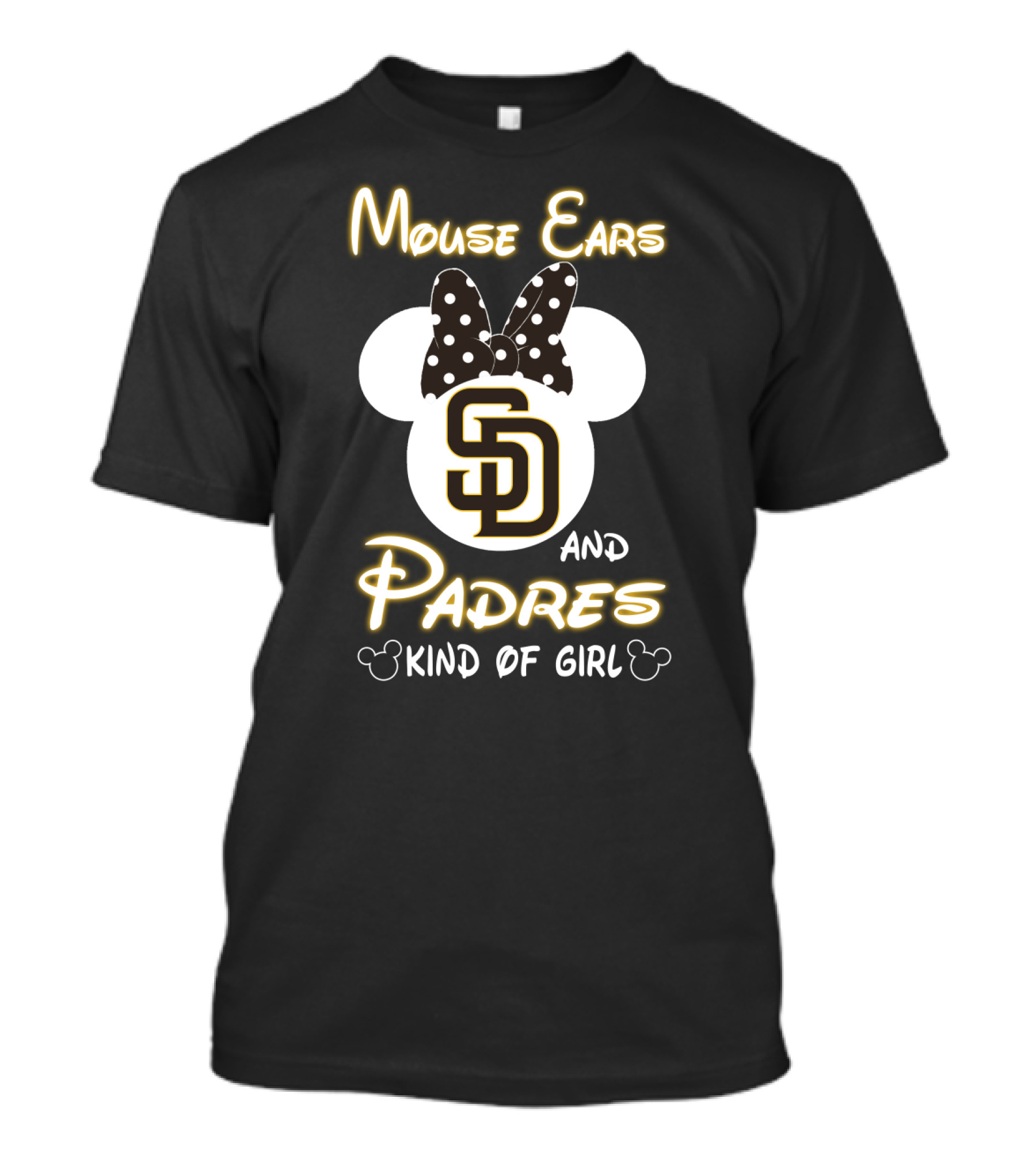 Mouse Ears And Padres Kind Of Girl T-Shirt