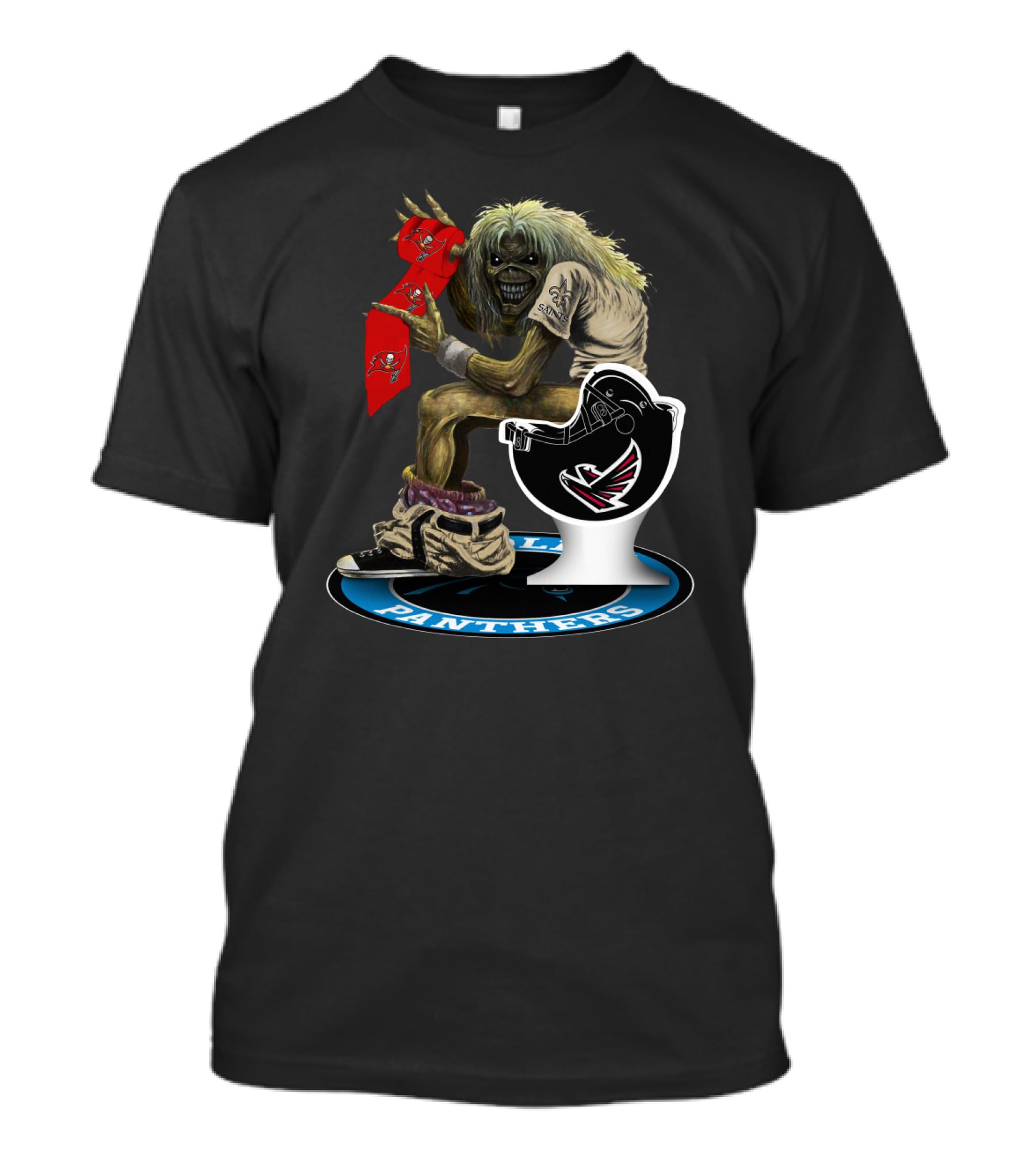 Panthers And Buccaneers Icon With Eddie T-Shirt