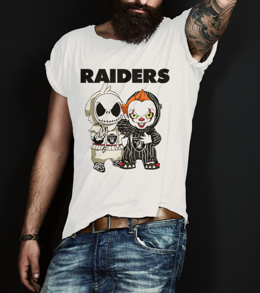 Raiders Jack-Pennywise Crossover Characters T-Shirt