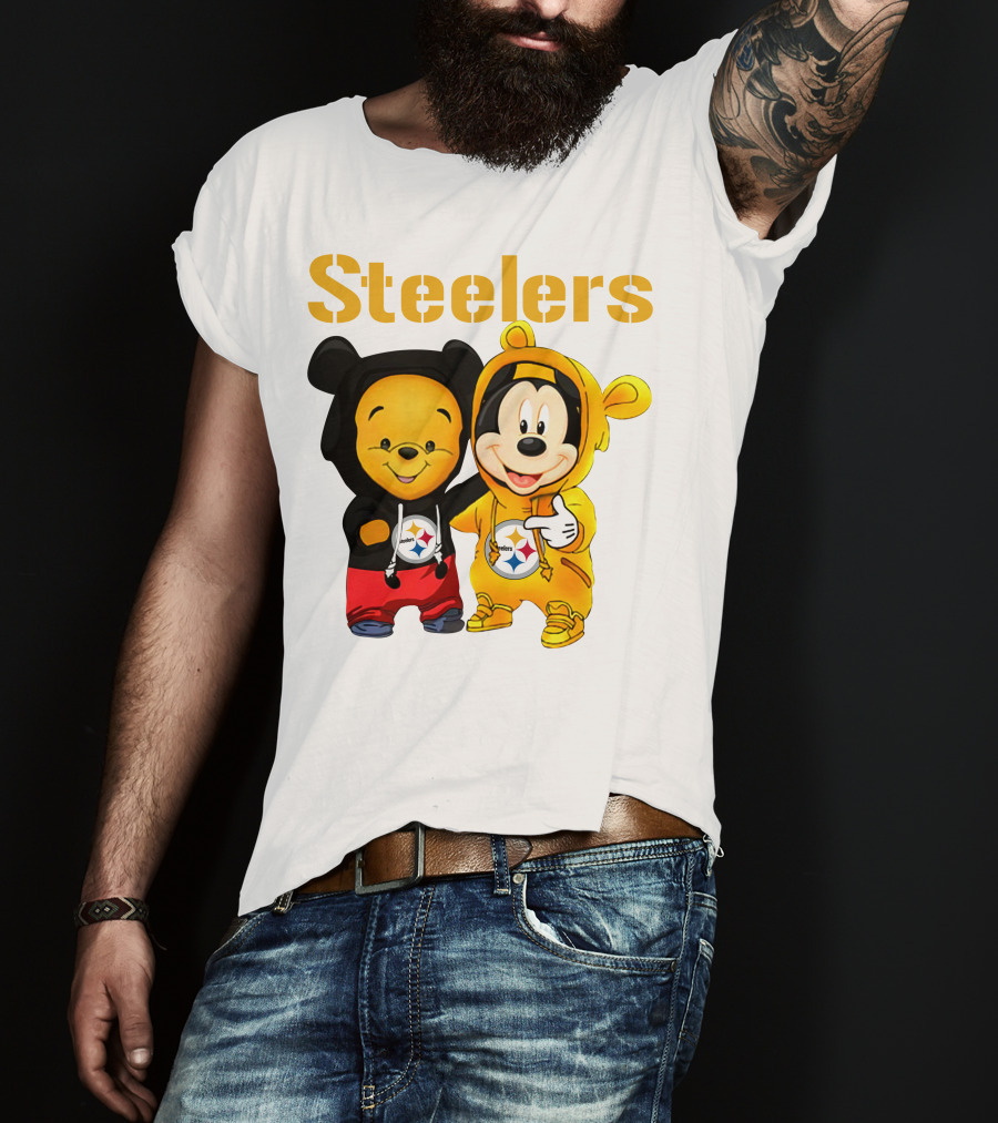 Steelers Pooh Mickey T-Shirt