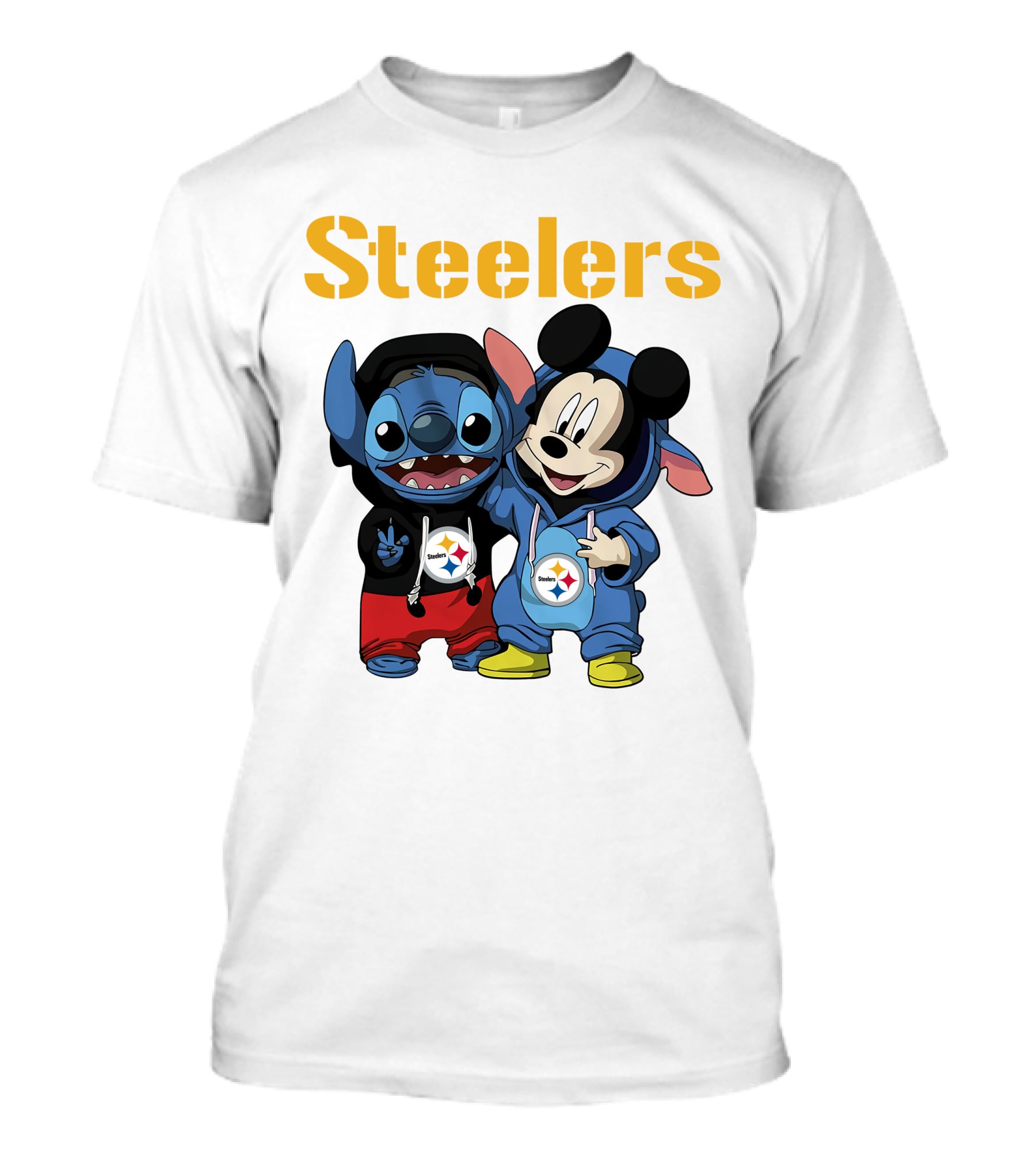 Steelers Stitch And Mickey T-Shirt