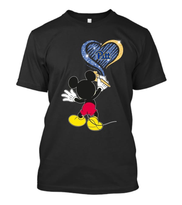 Mickey Pittsburgh Panthers Heart Pitt T-Shirt