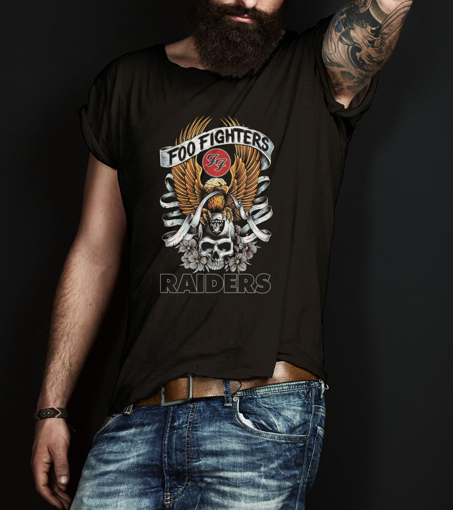 Foo Fighters Raiders Skull And Eagle T-Shirt