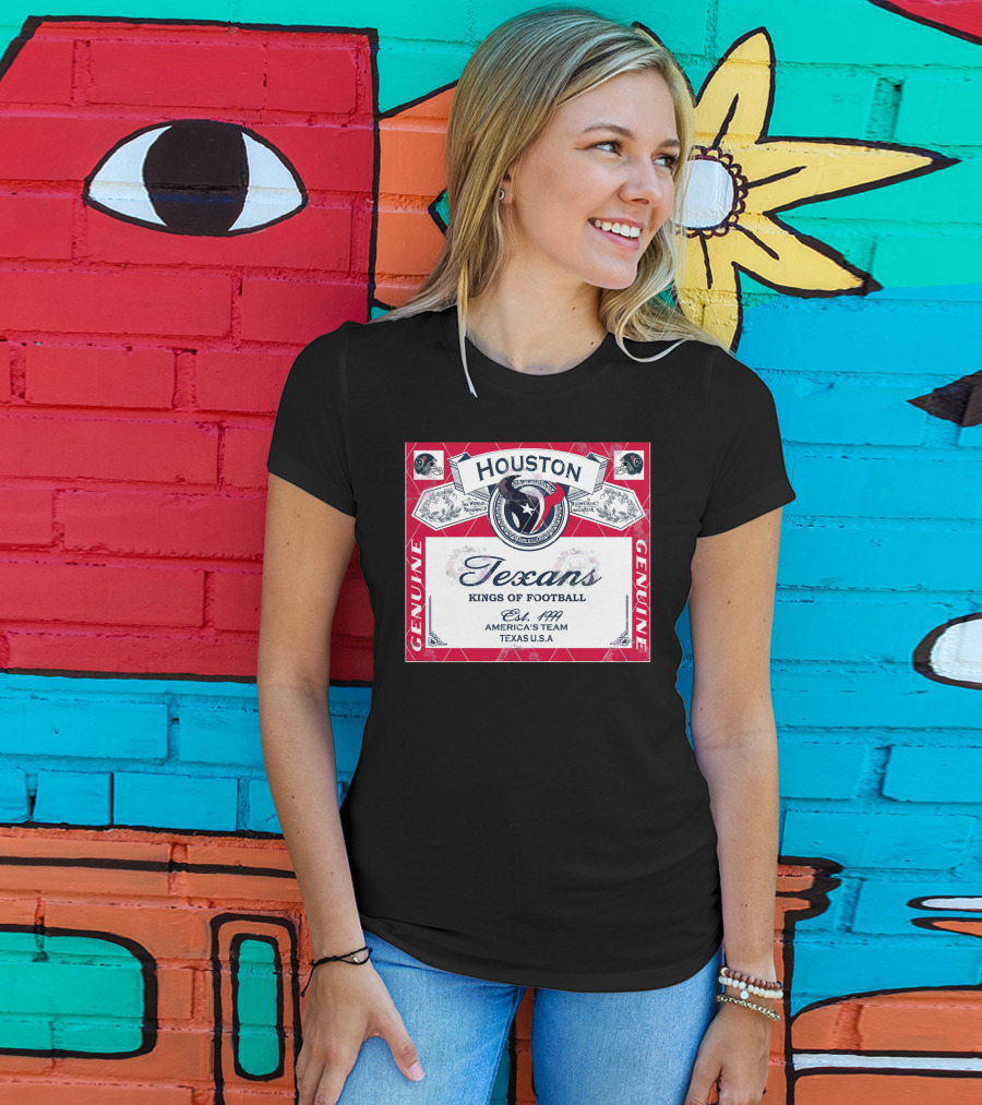 Houston Texans Kings Of Football America's Team Est. 1999 Texas U.S.A Genuine T-Shirt