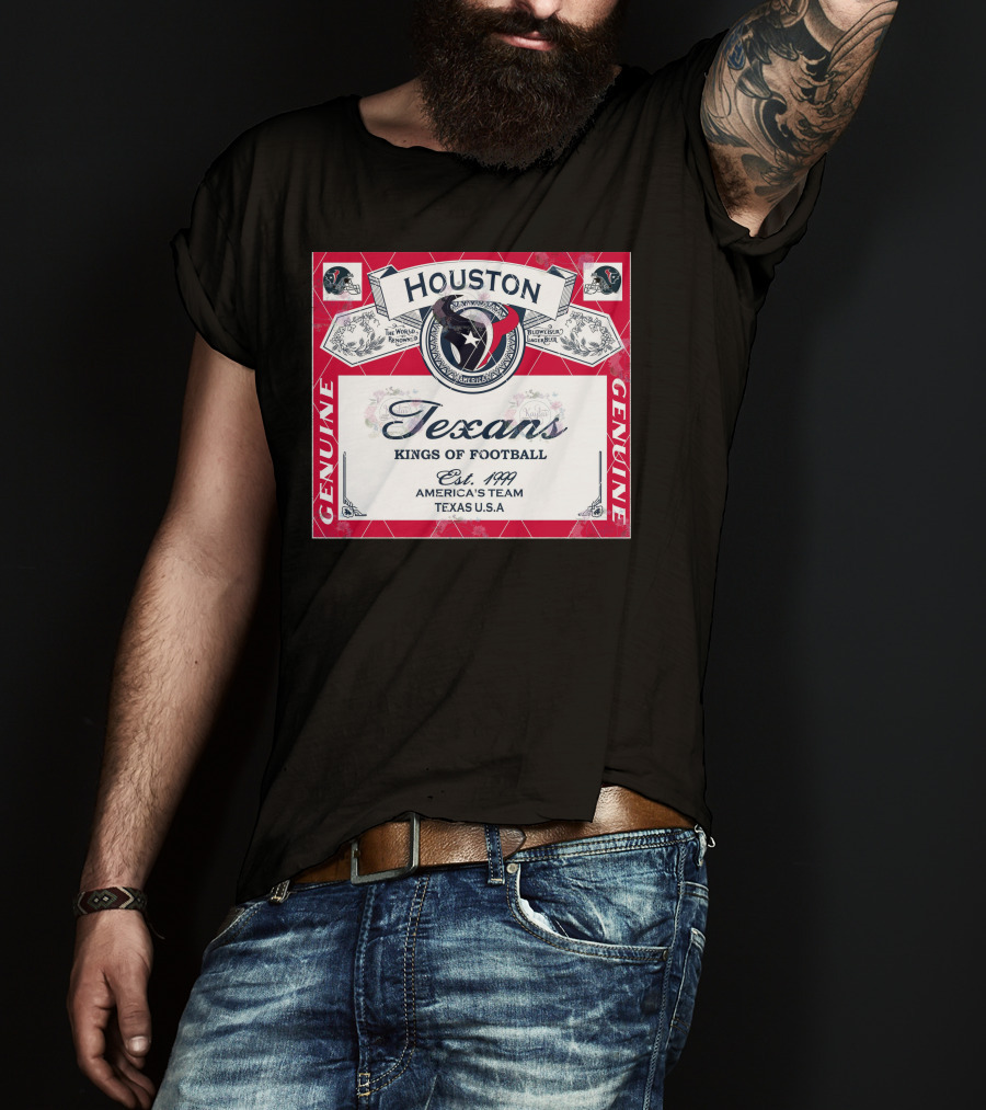 Houston Texans Kings Of Football America's Team Est. 1999 Texas U.S.A Genuine T-Shirt