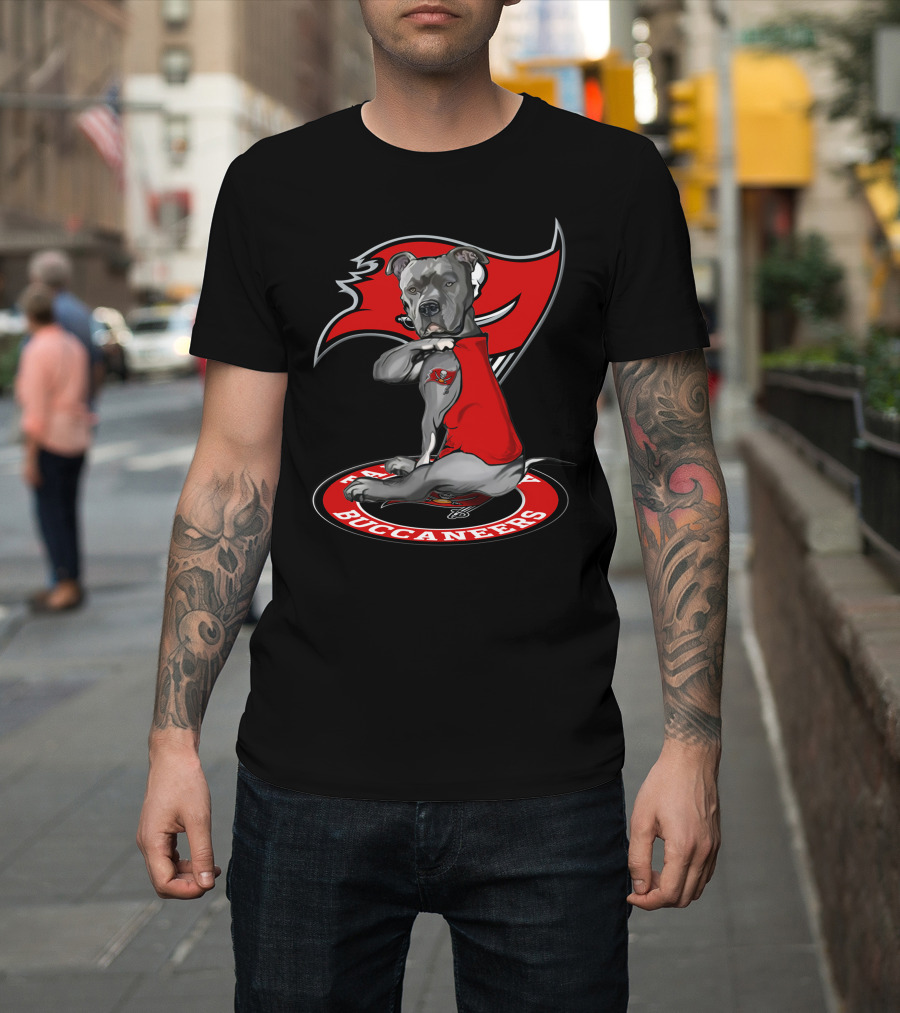 Tampa Bay Buccaneers Dog Pit Bull T-Shirt