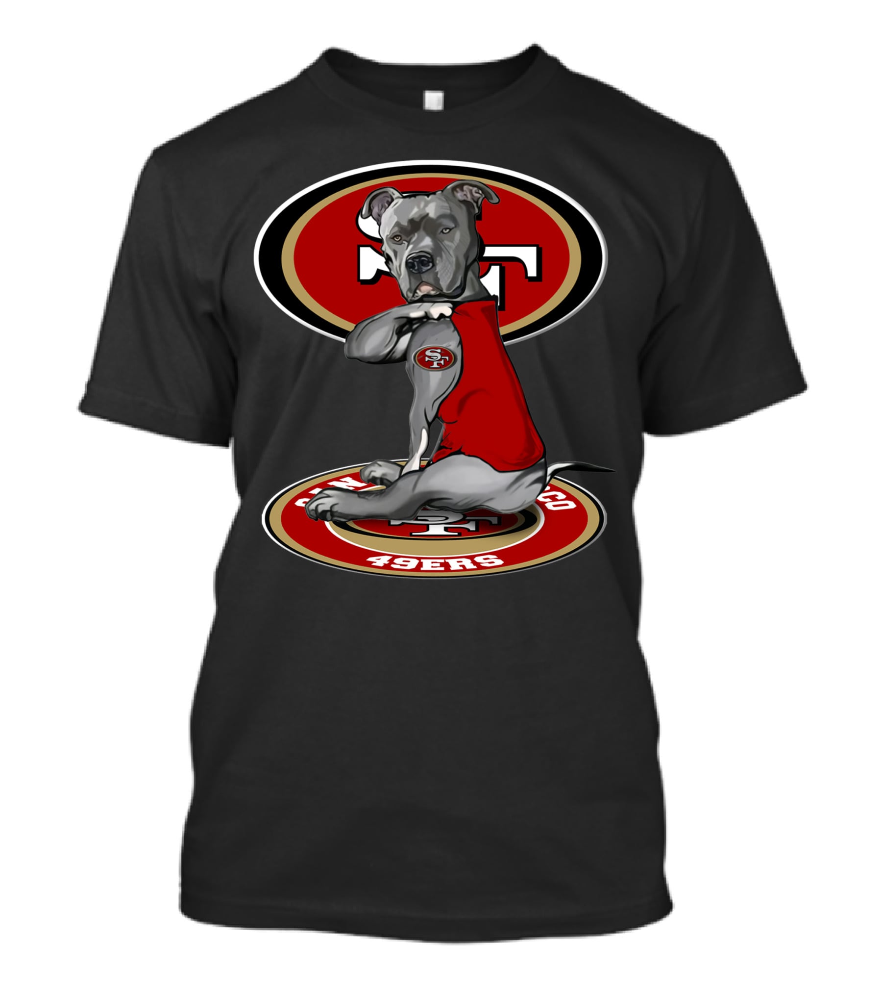 San Francisco 49ers Dog Logo With 28 T-Shirt