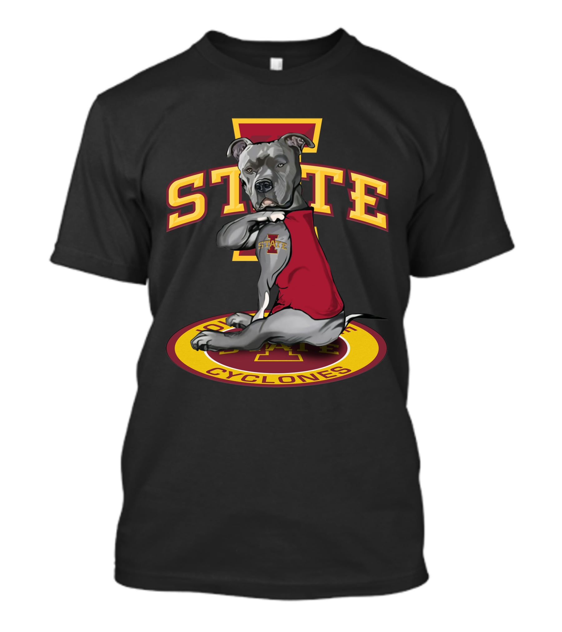 Iowa State Cyclones Dog Mascot With State T-Shirt