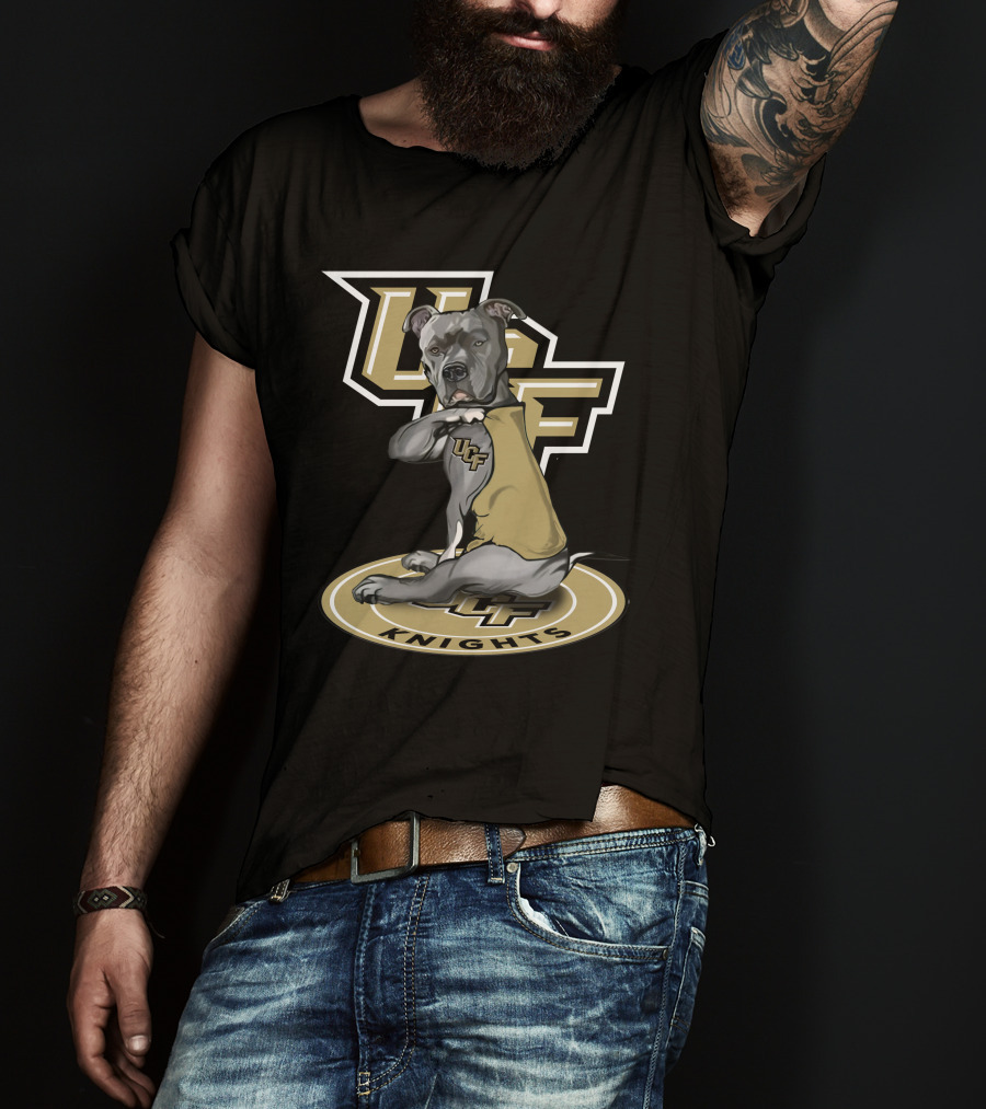 Ucf Knights Mascot Dog With Ucf T-Shirt